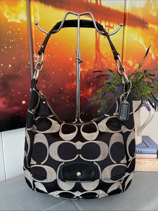 Coach Handbags - Coach Signature Canvas Kristin Shoulder Bag